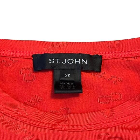 Red St John Logo T Shirt Size XS Women - Picture 7 of 8